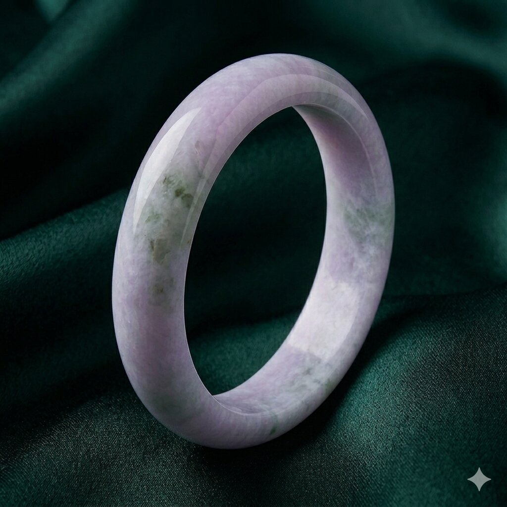 D-Shape Type A Jadeite Bangle