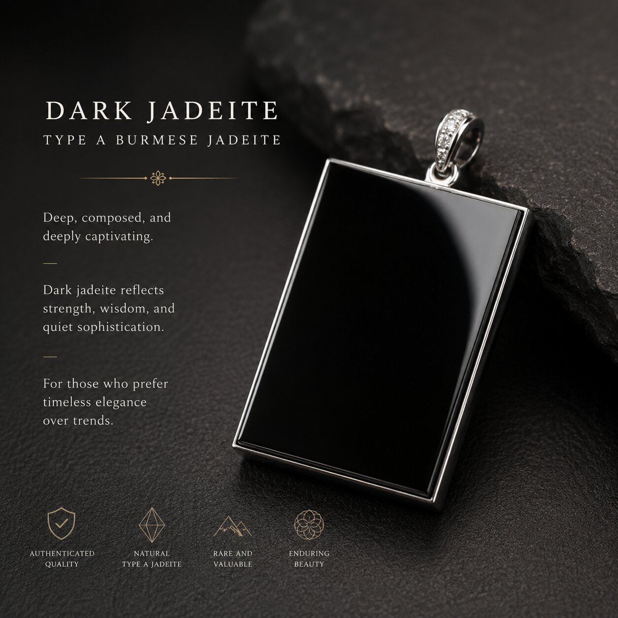 Dark jadeite 墨翠 style jadeite