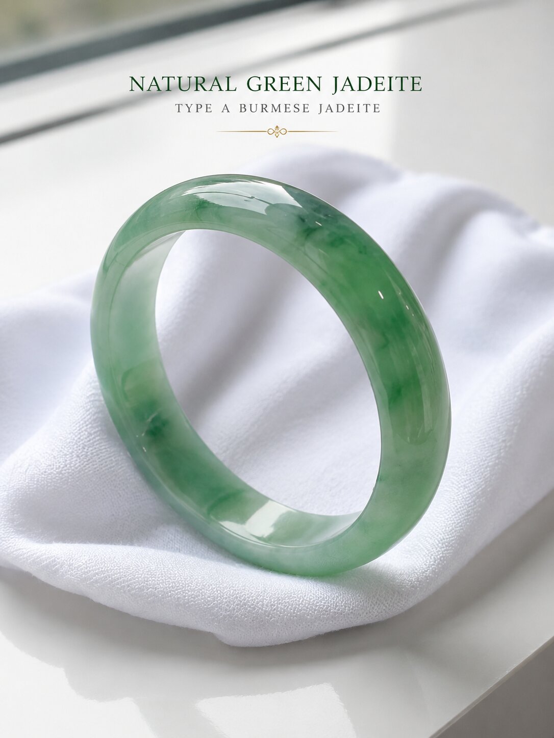 Natural green jadeite Type A Burmese jadeite