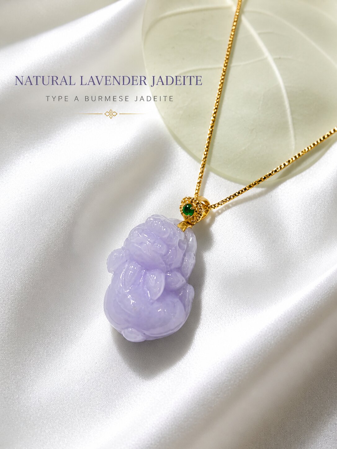 Natural lavender jadeite jewellery