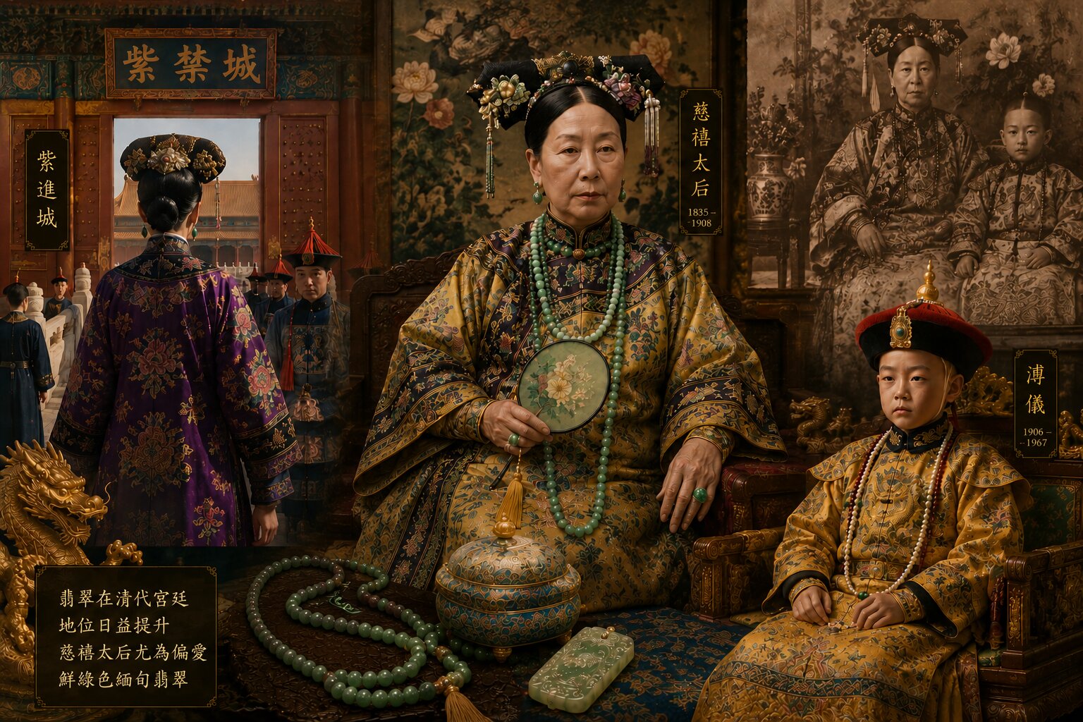 Late Qing palace jadeite culture documentary image