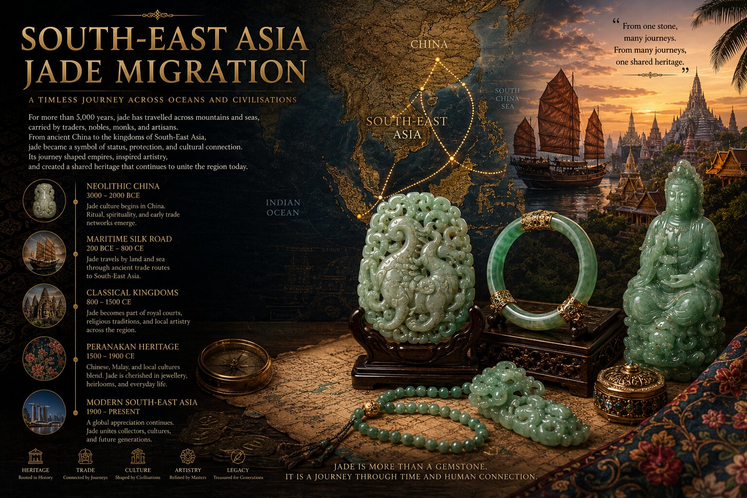 South East Asia jade migration documentary historical map
