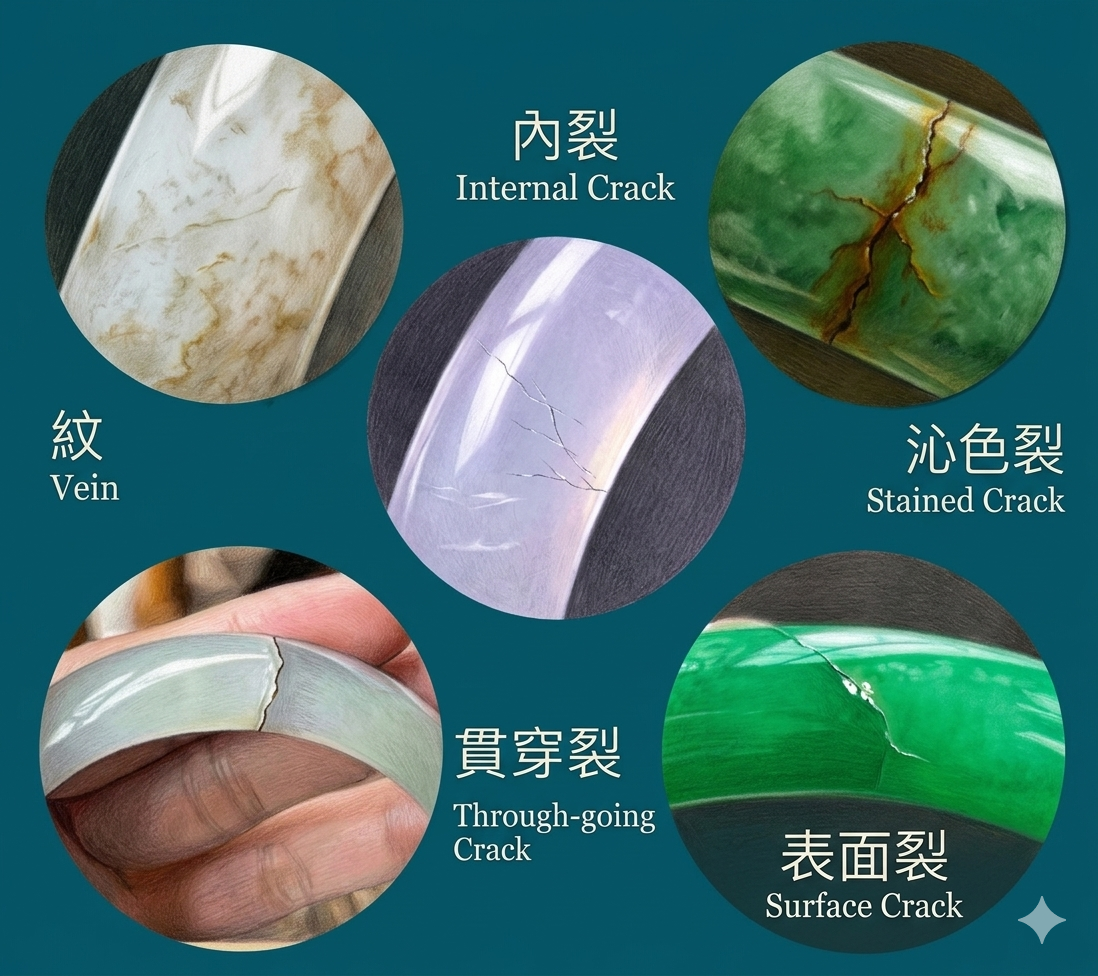 Jadeite Crack and Vein Classification